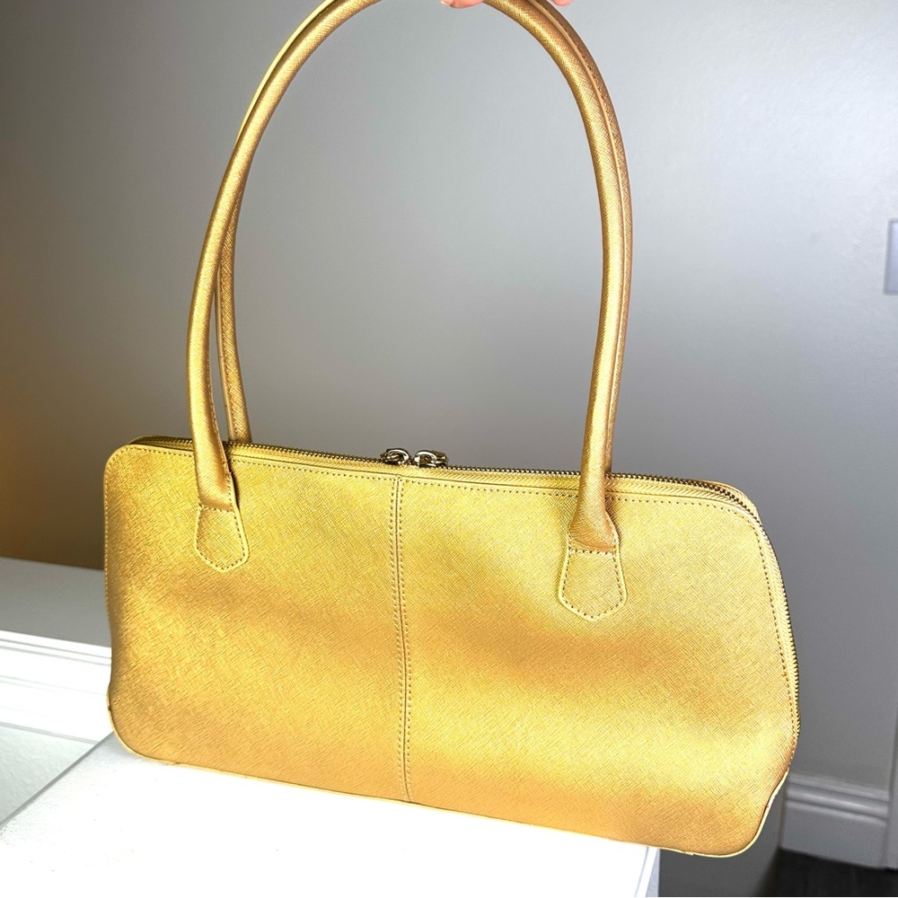 Hobo Vintage Gold Hand Bag 70’s Style Shoulder Bag‎ Retro - Picture 3 of 11